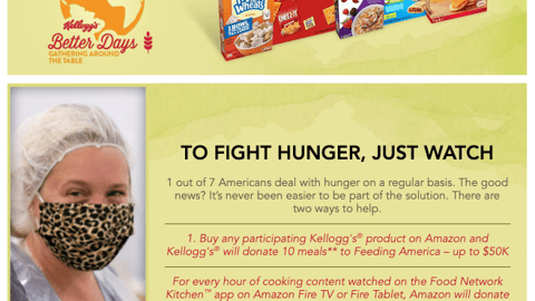 Kellogg's Family Rewards Amazon 'Fight Hunger' Email